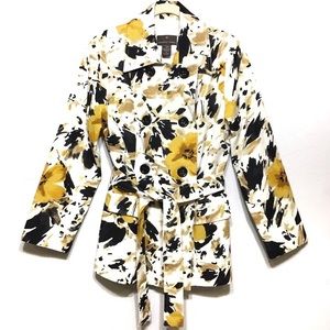 Fenn Wright Manson Floral Belted Silk Jacket Coat